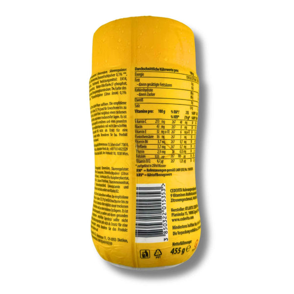 Cedevita Brausepulver Zitrone 455g – erfrischendes Multivitamin-Getränkepulver mit Zitronengeschmack, ideal zur schnellen Zubereitung