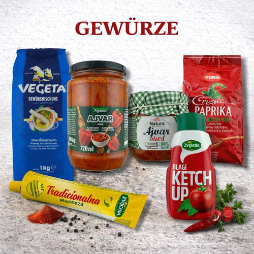 Balkan Gewürze Vegeta, Ajvar, Paprika und vieles mehr.