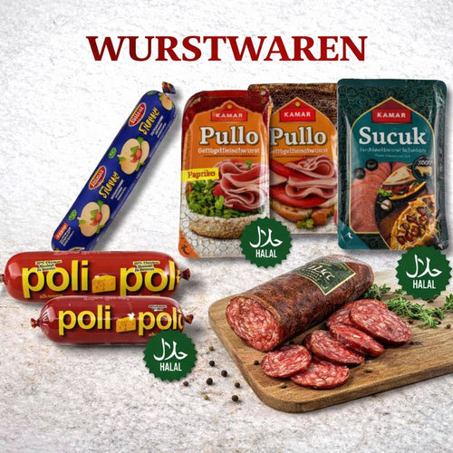 Wurstwaren von Poli, Kamar Pullo Sucuk. Alles Halal