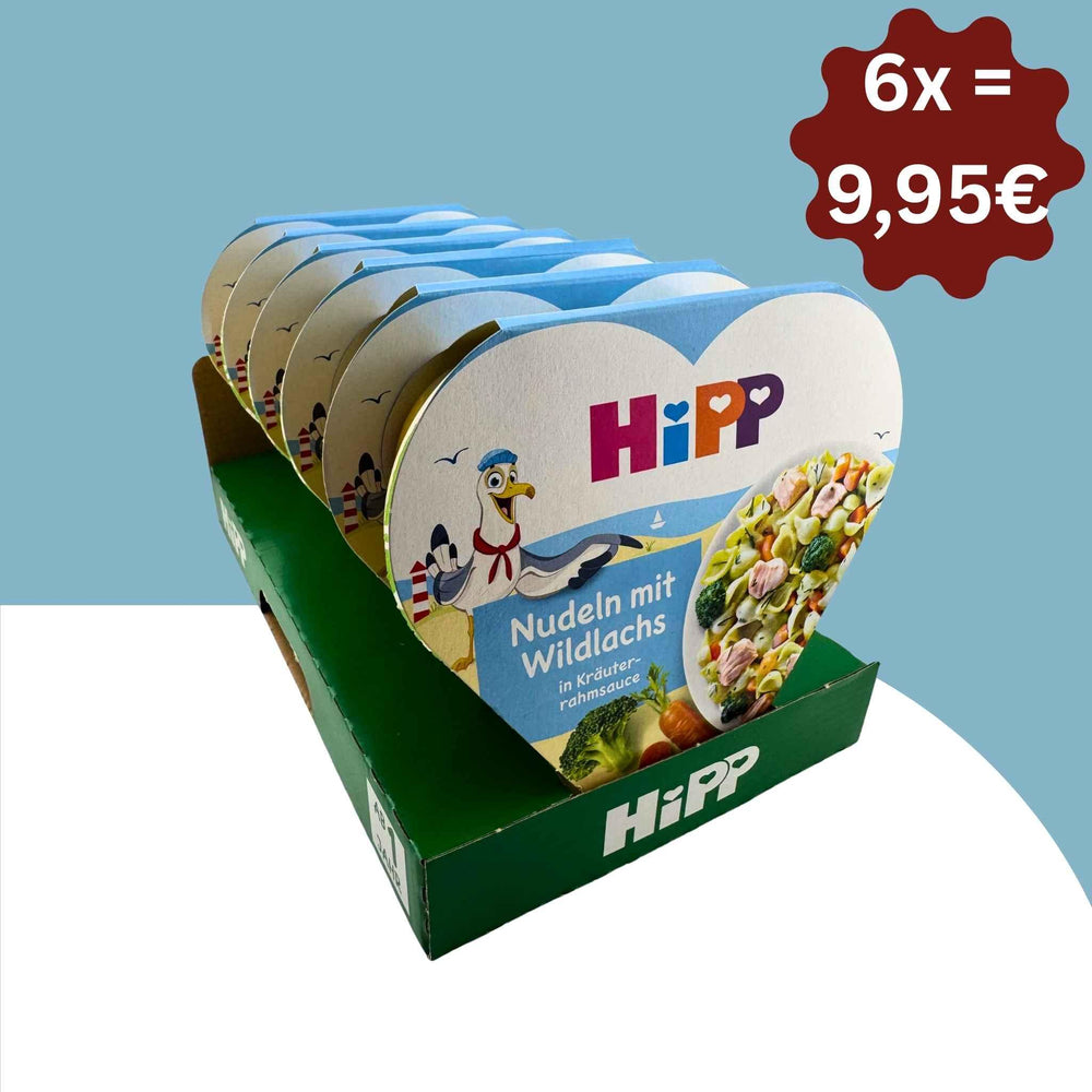 Hipp Vorteilspaket Nudeln mit Wildlachs. Gesund und schnell zubereitet