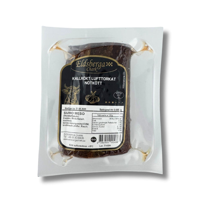 Eldsberga Chark Suho Meso Rinderrauchfleisch – traditionell geräucherte Balkan-Delikatesse aus hochwertigem Rindfleisch