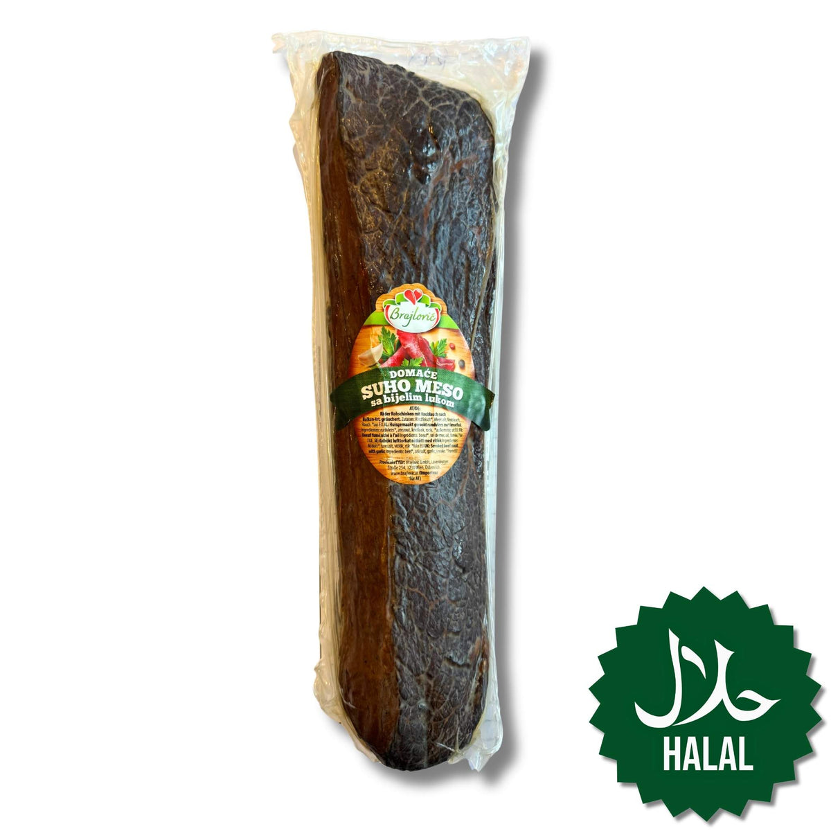 Brajlovic Domaće Suho Meso mit Knoblauch Halal Vorderseite