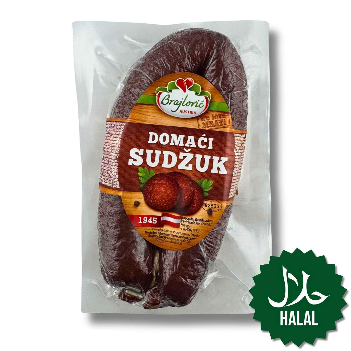 Brajlovic Domaci Sudzuk 300g – traditionelle hausgemachte Wurst nach Sucuk-Art, kräftig gewürzt und luftgetrocknetBrajlovic Domaci Sudzuk 300g – traditionelle hausgemachte Wurst nach Sucuk-Art, kräftig gewürzt und luftgetrocknet