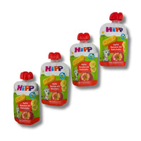 HiPP Quetschies Apfel Banane und Babykeks 4 x 90 g