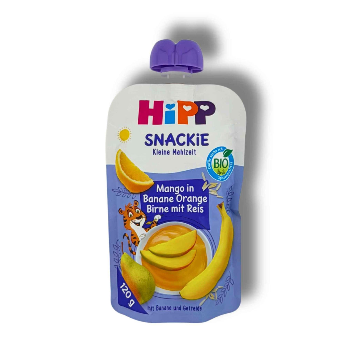 HiPP Quetschies Mango Banane Birne mit Reis 6 × 120 g