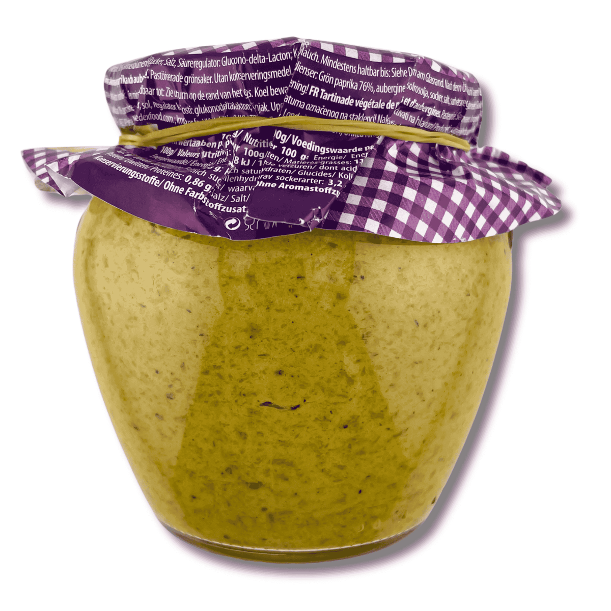 Natura Malidzano 540 g – grüner Ajvar aus gerösteten Paprika und Auberginen im Glas