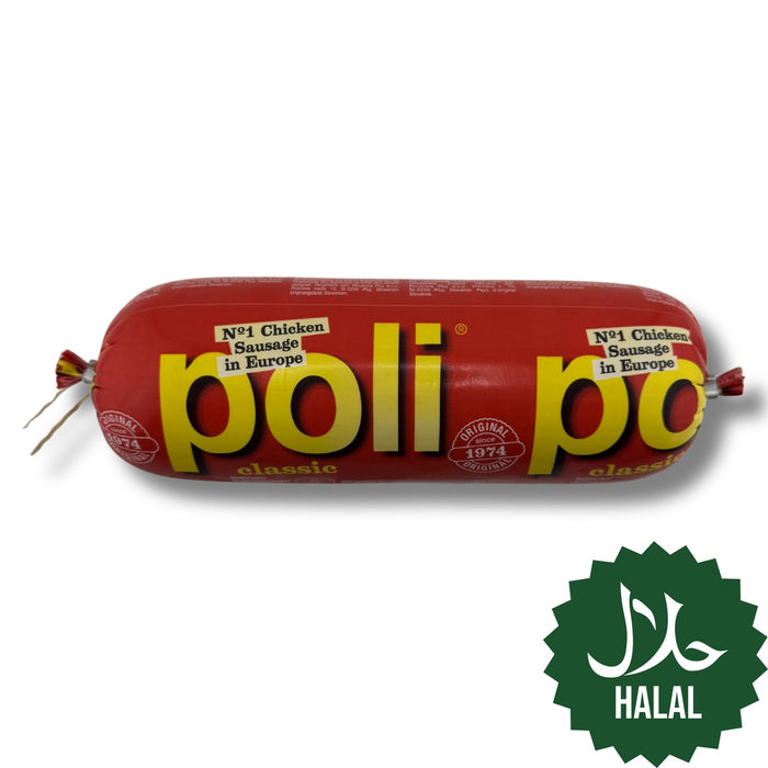 Poli Huehnerextrawurst classic 500g halal ist eine leckere Geflügelfleischwurst