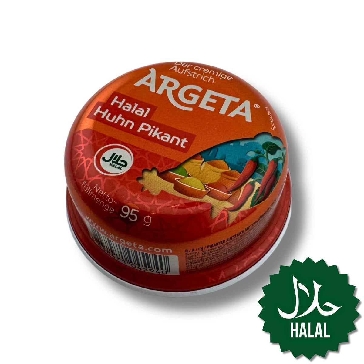 Argeta Huhn Pikant 95g – würziger Hühner-Aufstrich, cremig und lecker, ideal als Snack oder Brotaufstrich