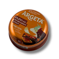 Argeta Huhn mit Rindersalami pikant 95 g Dose – würziger cremiger Brotaufstrich