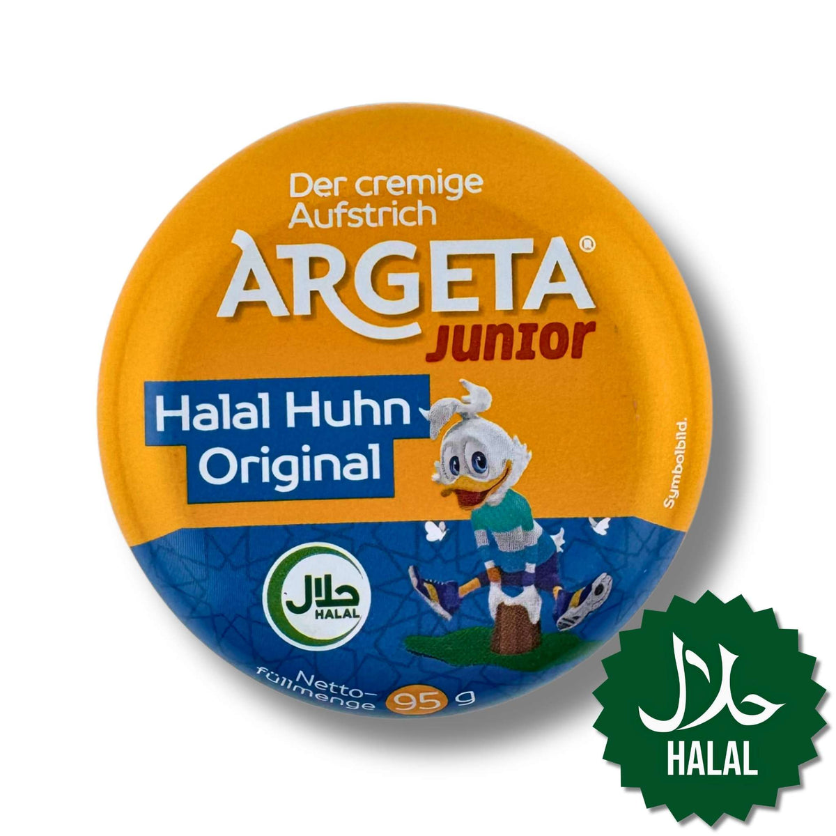 Argeta Junior Halal 95 g Dose – milder Geflügelaufstrich für Kinder in praktischer Dose