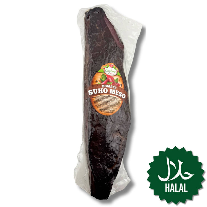 Brajlovic Domaće Suho Meso – traditionell geräuchertes Halal Rinderrauchfleisch aus Bosnien, aromatisch und hochwertig verarbeitet.