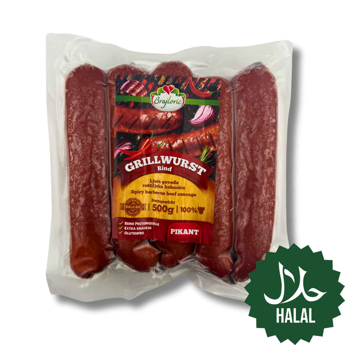 Brajlovic Grillwurst Rind Pikant 500g – würzige Rinder-Grillwurst, ideal zum Braten oder Grillen