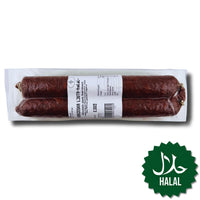Brajlovic Krajiška Pikant 300 g – pikante, geräucherte Halal Rinderwurst aus Bosnien, kräftig gewürzt und aromatisch.