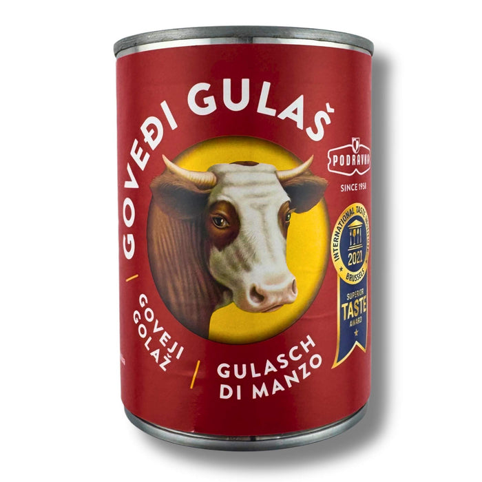 Podravka Rindergulasch Beef Goulash 400g – Rindfleischgulasch in Sauce aus der Dose