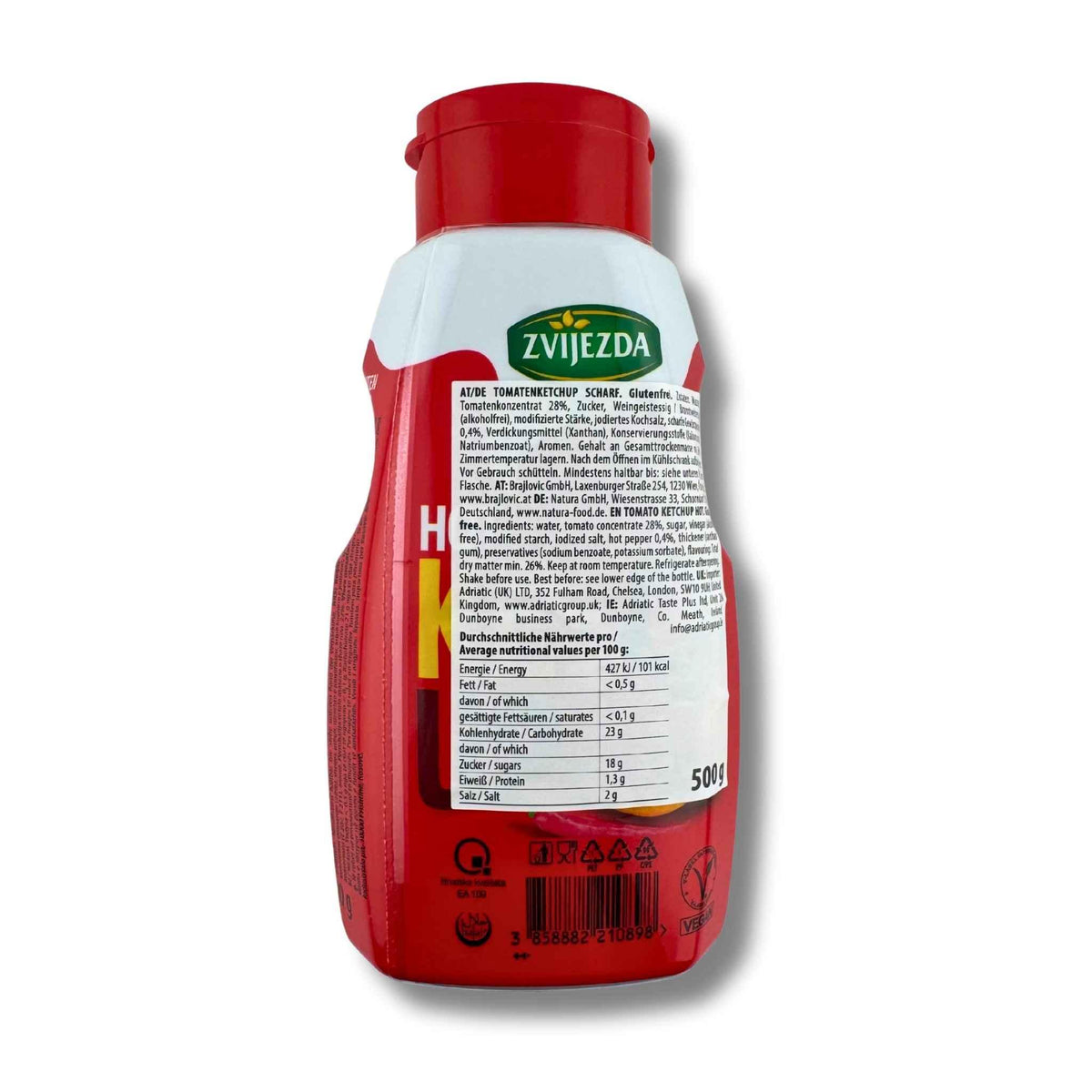 Zvijezda Ljuti Ketchup scharf 500g – würzig-pikanter Tomatenketchup mit Chili, ideal zu Fleisch und Grillgerichten