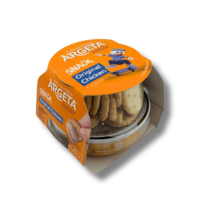 Argeta Snack Junior + Cracker 99g – Aufstrich mit Cracker in praktischer Dose, ideal für unterwegs