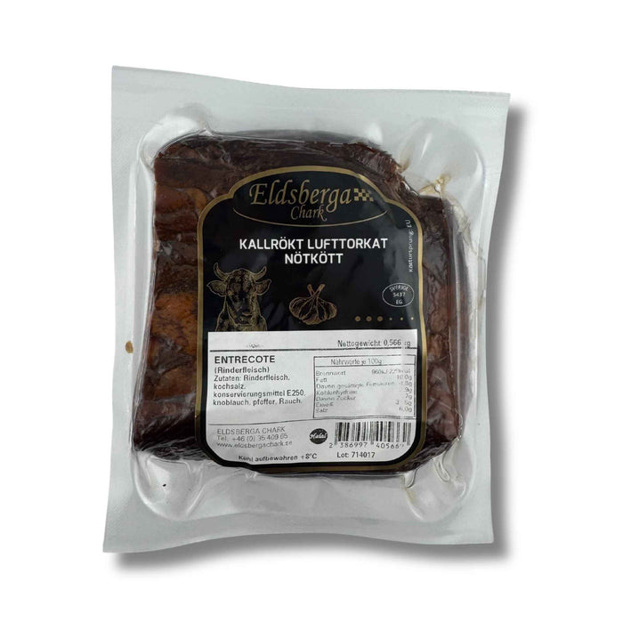 Eldsberga Chark Entrecôte Rinderrauchfleisch – edel geräucherte Premium-Rinderdelikatesse aus Entrecôte