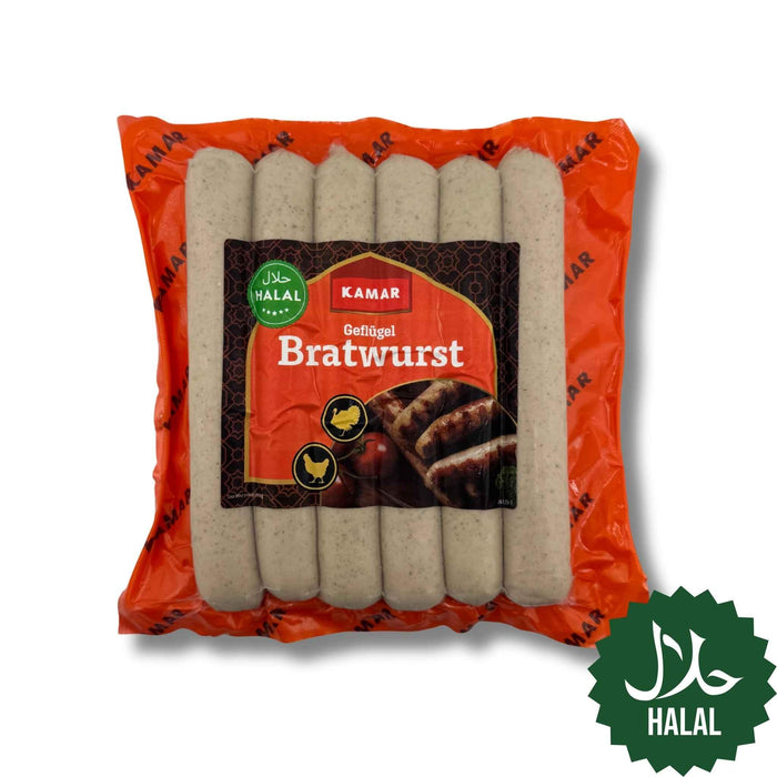 Halal Kamar Geflügelbratwurst Sucuk Style 500g – würzige Geflügelwurst nach Sucuk-Art mit Knoblauch