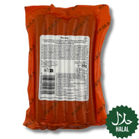 Kamar Hot Dog 300 g – Halal Hähnchenwürstchen, zart, aromatisch und ideal für schnelle warme Gerichte oder Snacks.