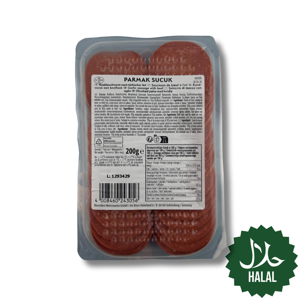 Kamar Parmak Sucuk geschnitten 200g Halal
