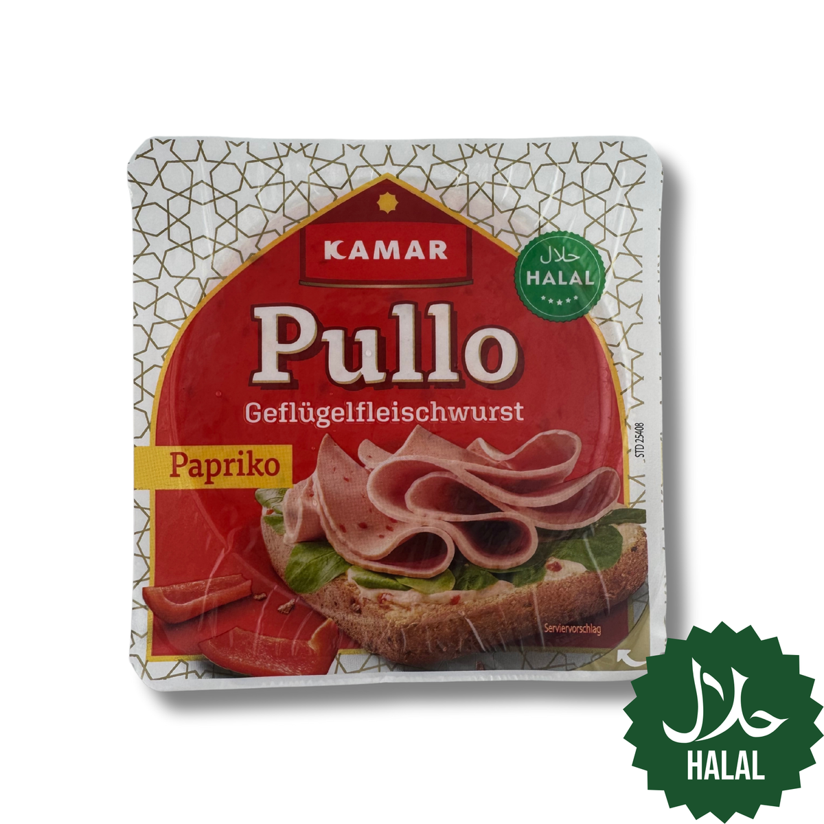 Kamar Pullo Geflügelfleischwurst mit Paprika 200g Halal