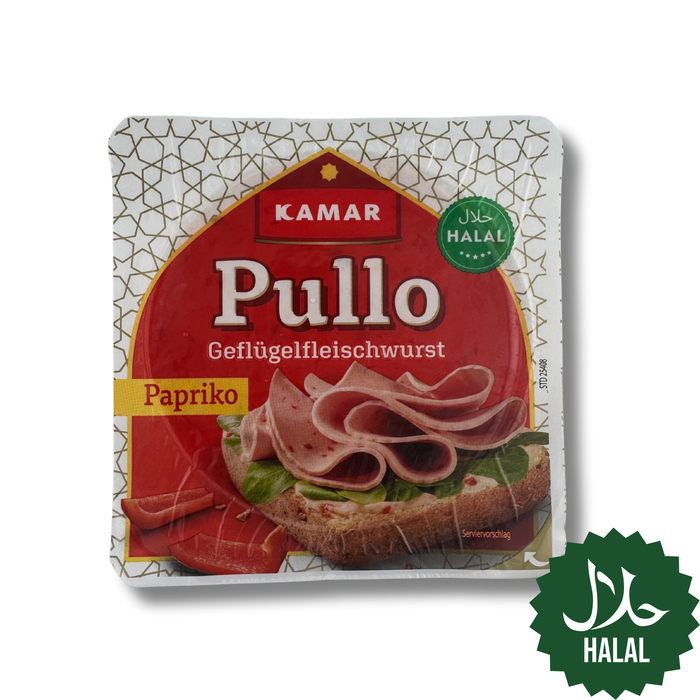 Kamar Pullo Geflügelfleischwurst mit Paprika 200g Halal