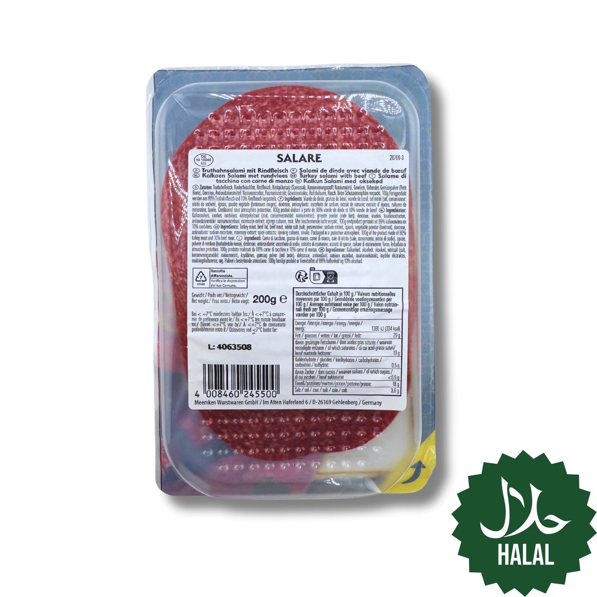 Kamar Truthahnsalami 200g Halal