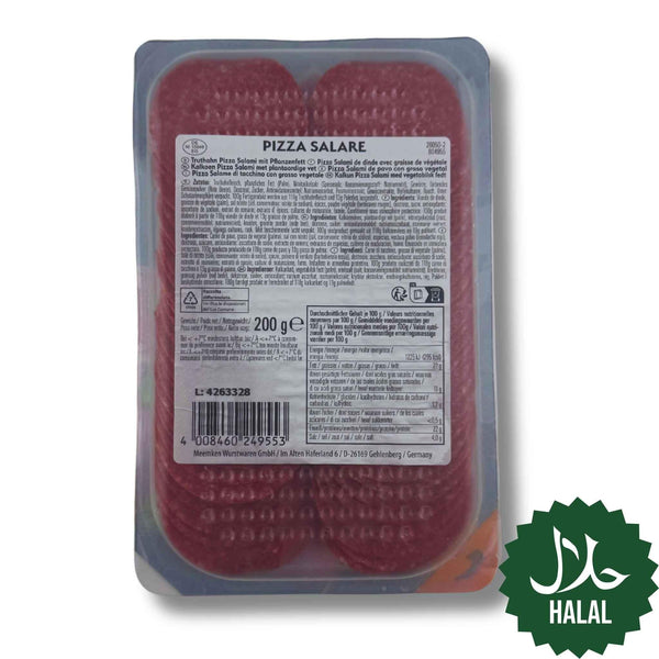 Halal Kamar Truthahn Pizza Salami 200g – herzhafte Puten-Salami für Pizza türkische Art