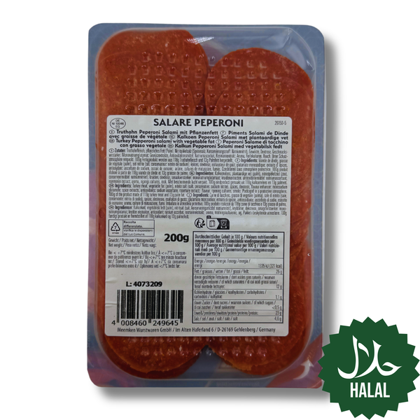 Kamar Truthahn Peperoni Salami 200g Halal