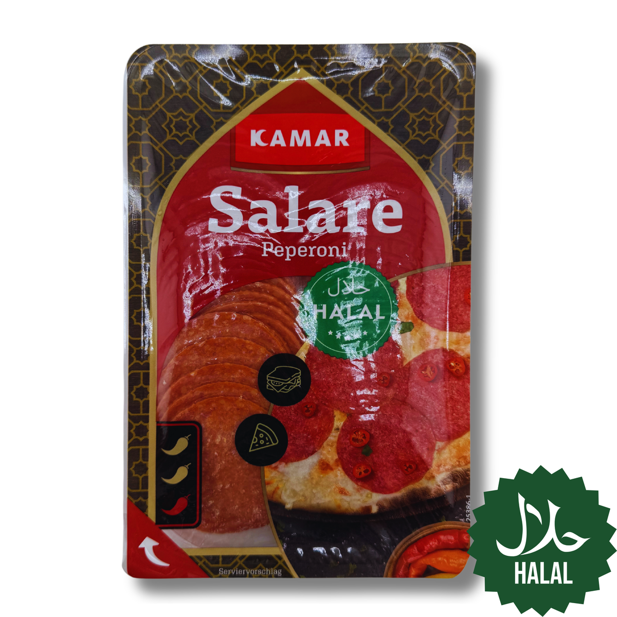 Kamar Truthahn Peperoni Salami 200g Halal