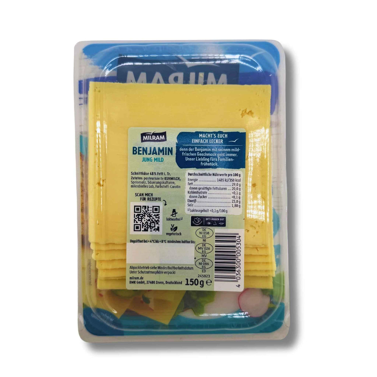 Milram Benjamin 150g jung mild – milder Schnittkäse aus Kuhmilch