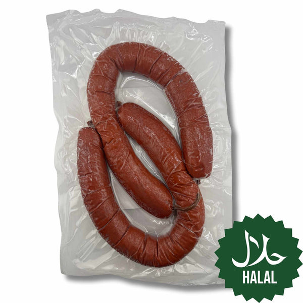 Mirusha Kosova Suxhuk mild 900g – traditionelle kosovarische halal Knoblauchwurst nach Sucuk-Art, mild gewürzt