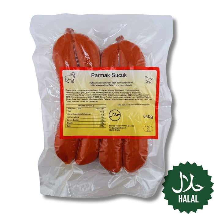 Halal Parmak Sucuk 640g – würzige Knoblauchwurst nach türkischer Sucuk-Art in Fingerform