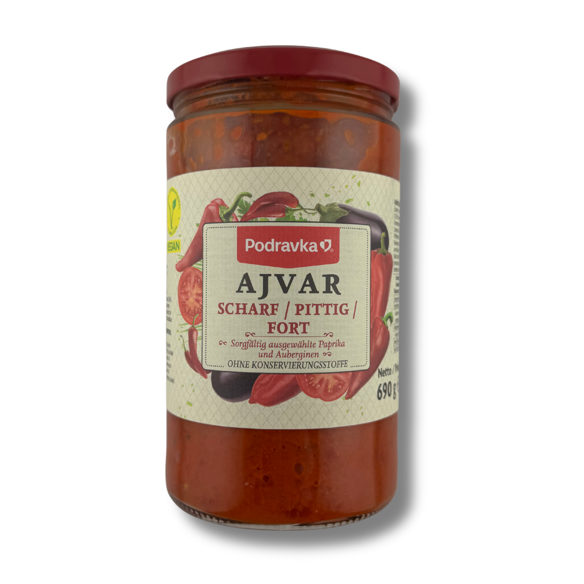 Podravka Ajvar scharf 690g
