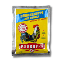 Podravka Hühnersuppe mit Nudeln 62g – klassische Instant-Suppe mit Hühnerfleisch und Nudeln in Portionsbeutel