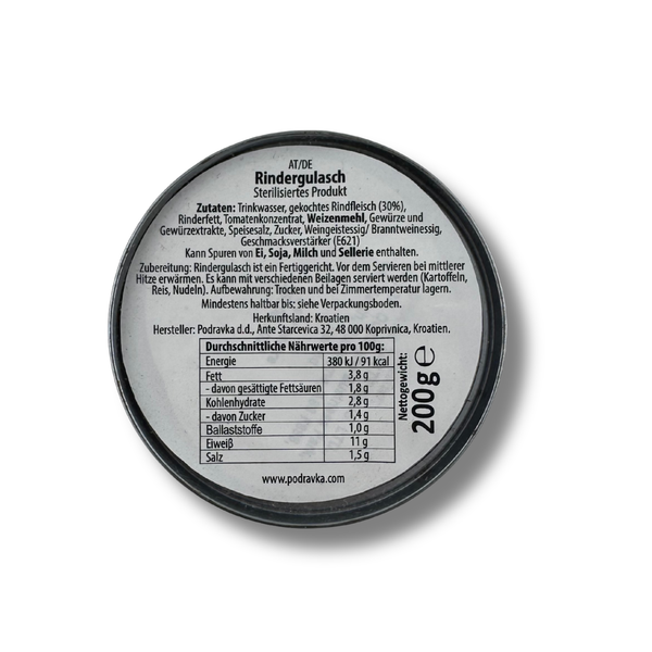Podravka Rindergulasch Beef Goulash 200g