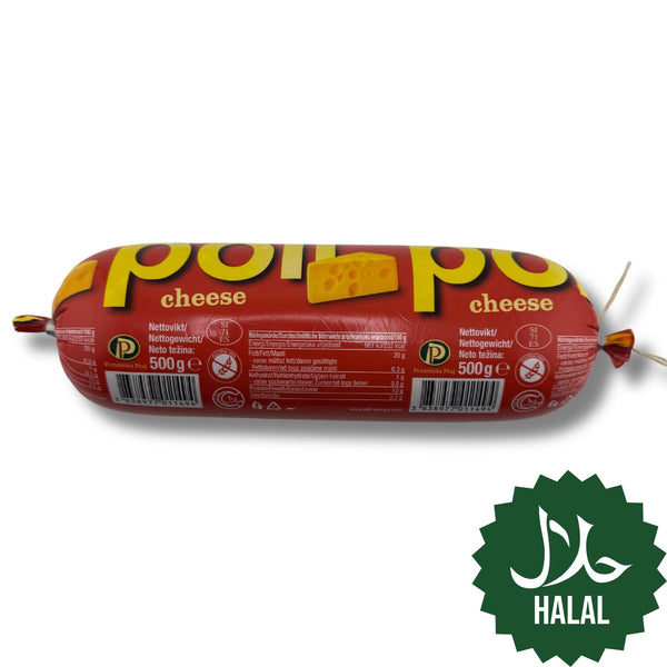 Poli Cheese Salama 500g – Halal Geflügelwurst mit Käse nach beliebter Poli-Rezeptur