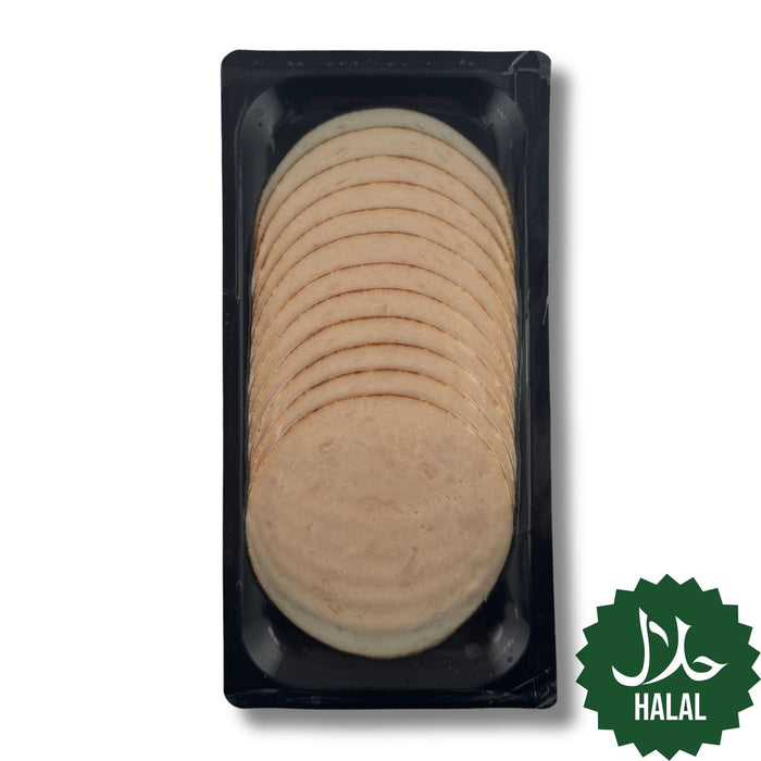 Hähnchenbrust geräuchert und geschnitten 150 g – Halal-zertifizierter Hähnchenaufschnitt in feinen Scheiben
