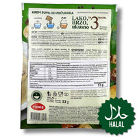Yumis Steinpilzcremesuppe 53 g – cremige Halal Instant-Suppe mit aromatischem Steinpilzgeschmack, schnell zubereitet.